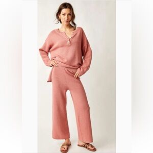 Free People Hailee Sweater Set - Soft Heather pink S